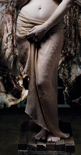 Nicola alada, inspirado en Bacon