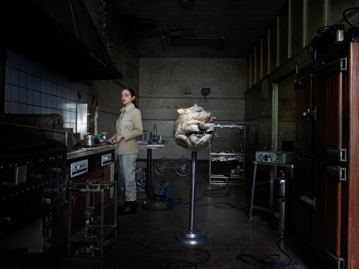 Cocina, Nicola trabajando